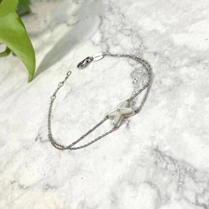 [Lumina]JEUX BRACELET WHITE MOP SILVER 1 DIAMOND