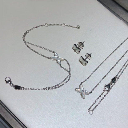 [Lumina]JEUX BRACELET WHITE MOP SILVER 1 DIAMOND