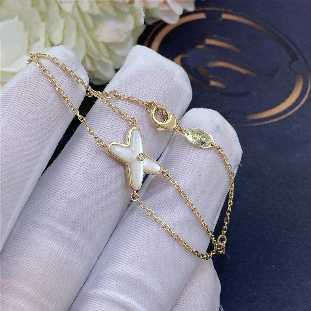[Lumina]JEUX BRACELET WHITE MOP GOLD 1 DIAMOND