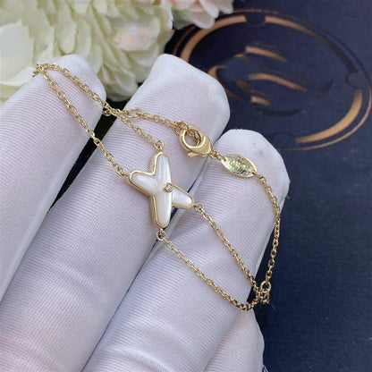 [Lumina]JEUX BRACELET WHITE MOP GOLD 1 DIAMOND