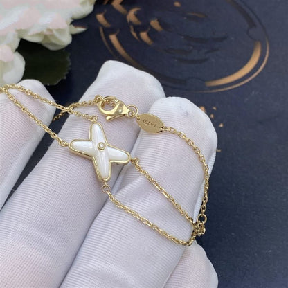 [Lumina]JEUX BRACELET WHITE MOP GOLD 1 DIAMOND