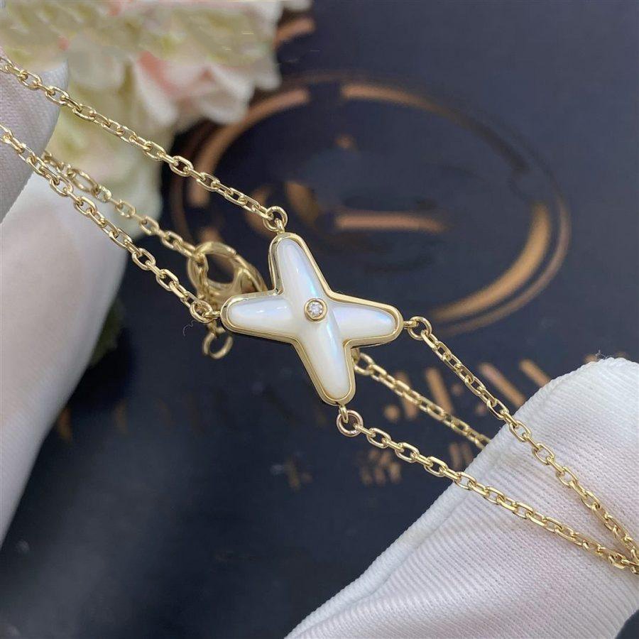 [Lumina]JEUX BRACELET WHITE MOP GOLD 1 DIAMOND