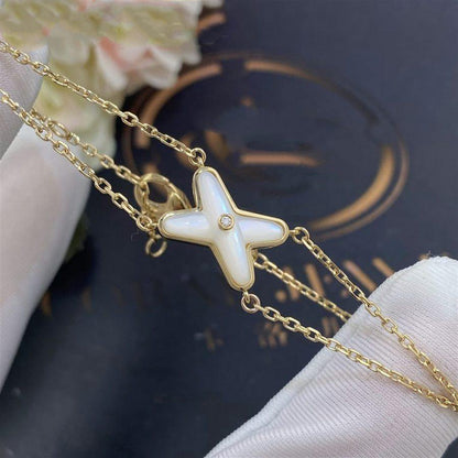 [Lumina]JEUX BRACELET WHITE MOP GOLD 1 DIAMOND