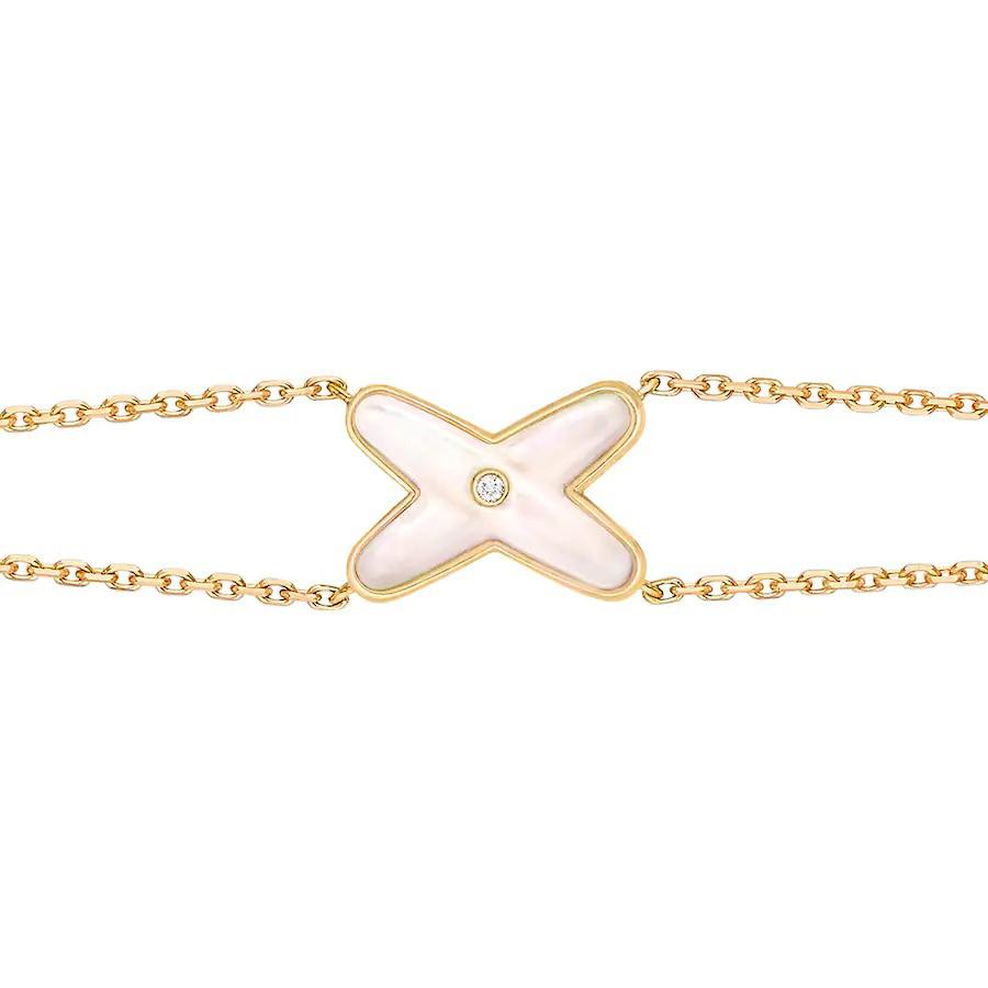 [Lumina]JEUX BRACELET WHITE MOP GOLD 1 DIAMOND