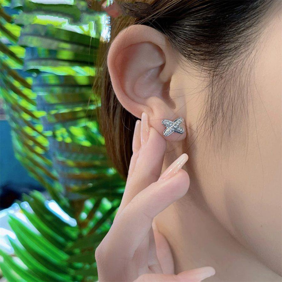 [Lumina]JEUX DE SILVER DIAMOND EARRINGS