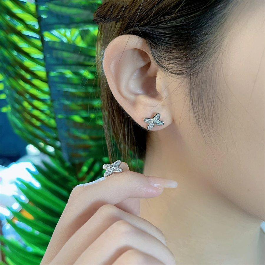 [Lumina]JEUX DE SILVER DIAMOND EARRINGS