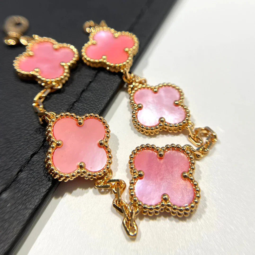 [Lumina] CLOVER 5 MOTIFS  PINK MOP BRACELET COLLECTION
