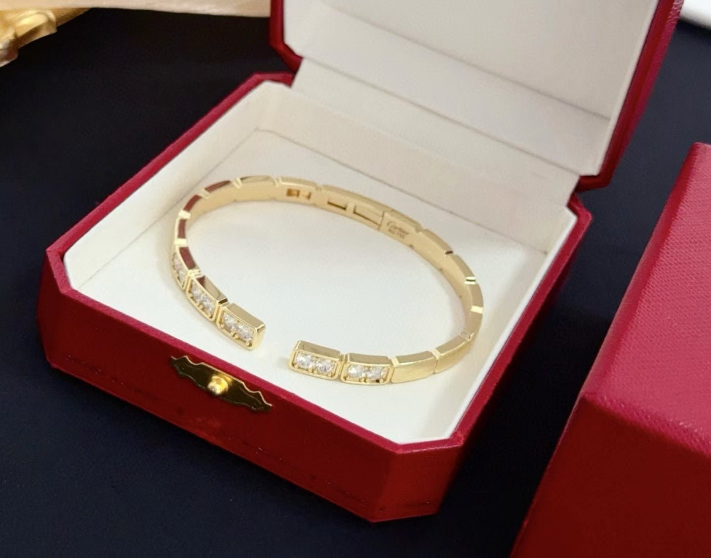 [Lumina jewelrys]LOVE DIAMOND OPEN  BRACELET