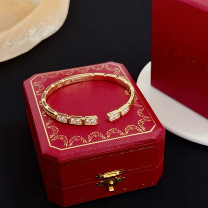 [Lumina jewelrys]LOVE DIAMOND OPEN  BRACELET