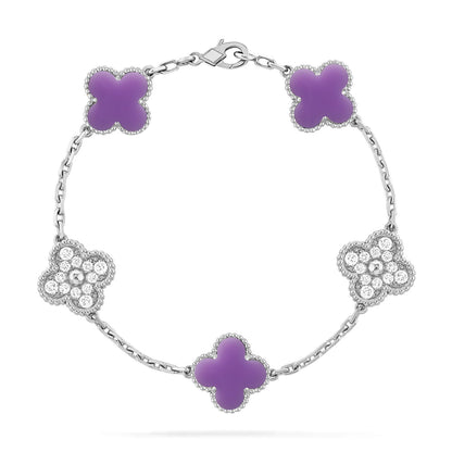 [Lumina]CLOVER 5 MOTIF LIGHT PURPLE BRACELET COLLECTION
