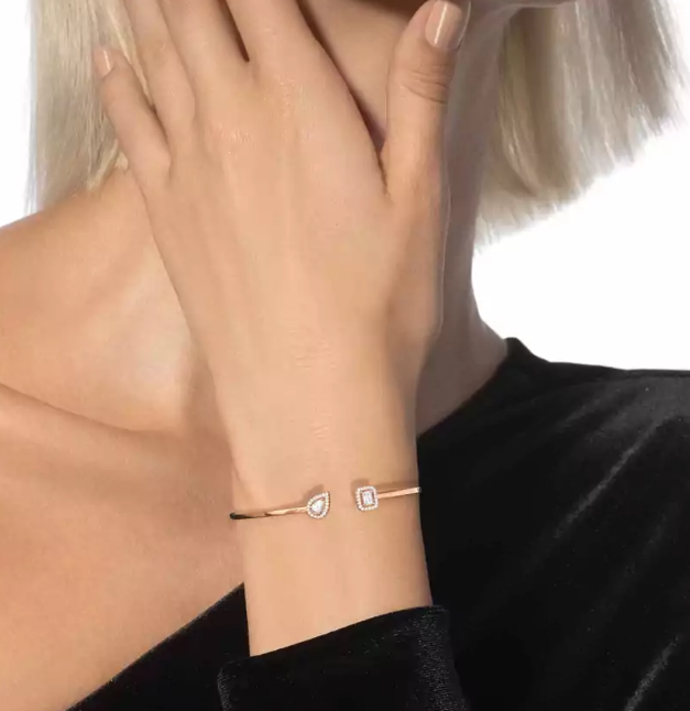 [Lumina]M Delicate Double-Diamond Bracelet