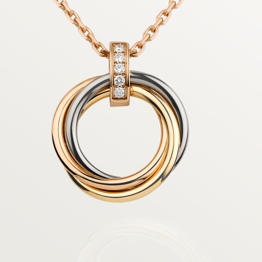 [Lumina]TRINITY NECKLACE GOLD  DIAMONDS