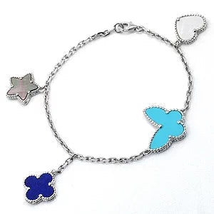 [Lumina]LUCKY SPRING SILVER BRACELET 4 MOTIF