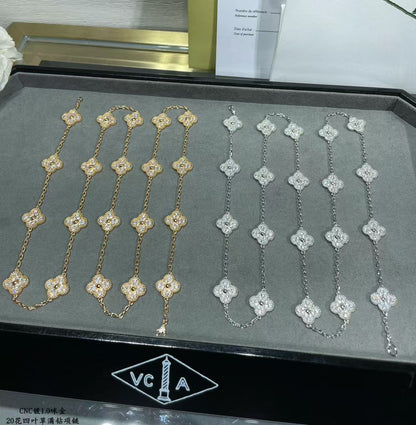 [Lumina]CLOVER 20 MOTIFS FULL-DIAMOND NECKLACE