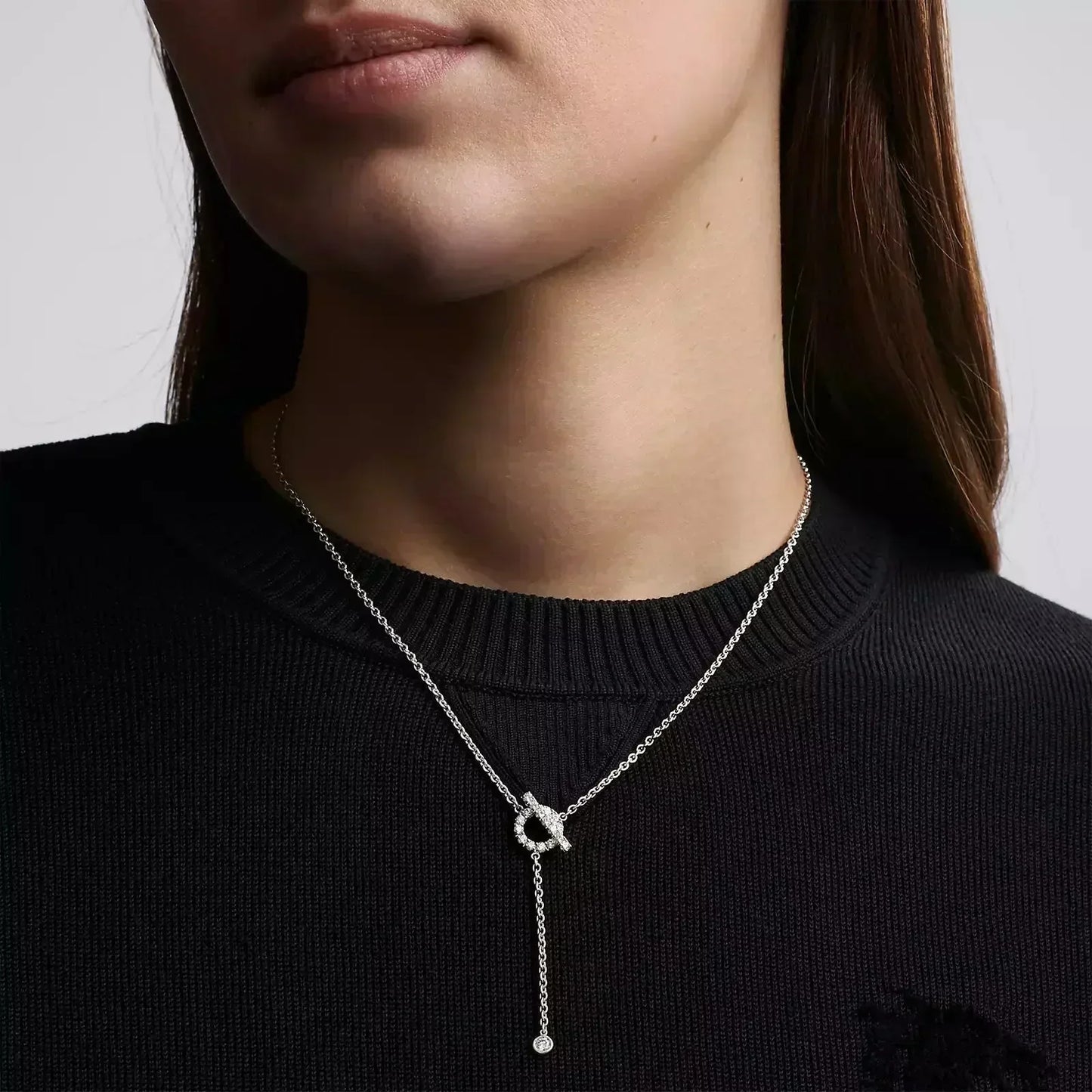 [Lumina]FINESSE SILVER DIAMOND NECKLACE