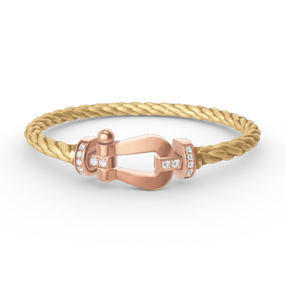 [Lumina]FORCE LARGE HORSESHOE HALF DIAMOND BRACELET Lumina GOLD