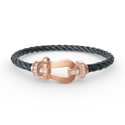 [Lumina]FORCE LARGE HORSESHOE HALF DIAMOND BRACELET Lumina GOLD