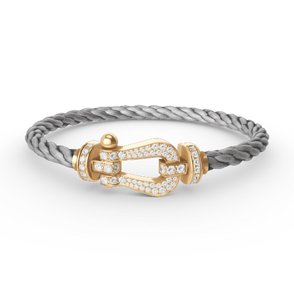 [Lumina]FORCE LARGE HORSESHOE FULL DIAMOND BRACELET GOLD
