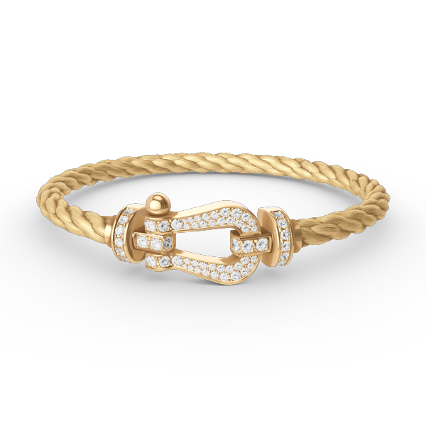 [Lumina]FORCE LARGE HORSESHOE FULL DIAMOND BRACELET GOLD