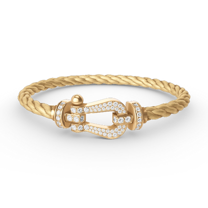 [Lumina]FORCE LARGE HORSESHOE FULL DIAMOND BRACELET GOLD