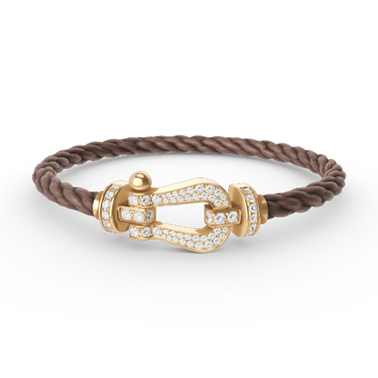 [Lumina]FORCE LARGE HORSESHOE FULL DIAMOND BRACELET GOLD