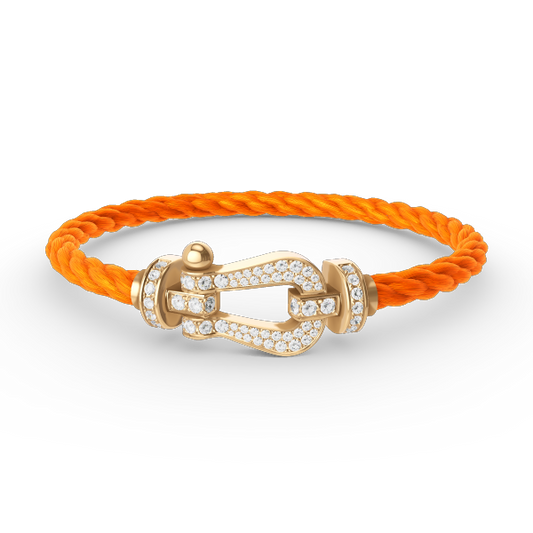 [Lumina]FORCE LARGE HORSESHOE FULL DIAMOND BRACELET GOLD