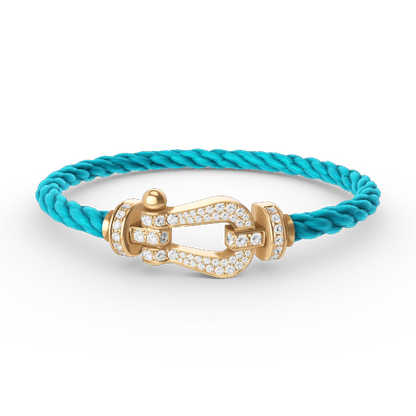 [Lumina]FORCE LARGE HORSESHOE FULL DIAMOND BRACELET GOLD
