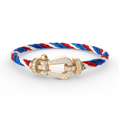 [Lumina]FORCE LARGE HORSESHOE FULL DIAMOND BRACELET GOLD