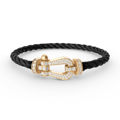 [Lumina]FORCE LARGE HORSESHOE FULL DIAMOND BRACELET GOLD