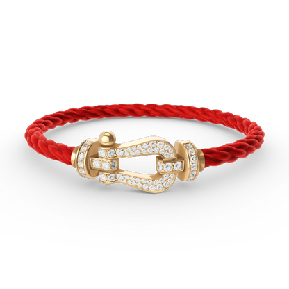 [Lumina]FORCE LARGE HORSESHOE FULL DIAMOND BRACELET GOLD