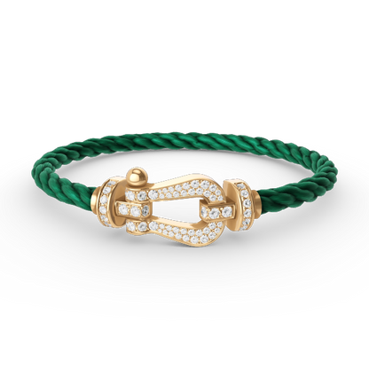 [Lumina]FORCE LARGE HORSESHOE FULL DIAMOND BRACELET GOLD