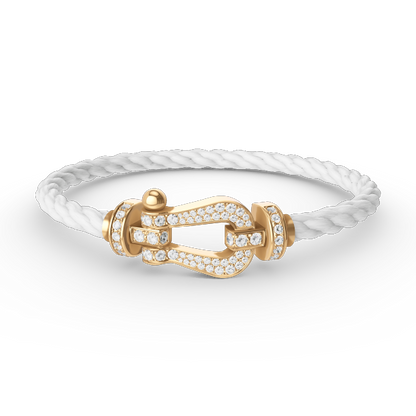 [Lumina]FORCE LARGE HORSESHOE FULL DIAMOND BRACELET GOLD