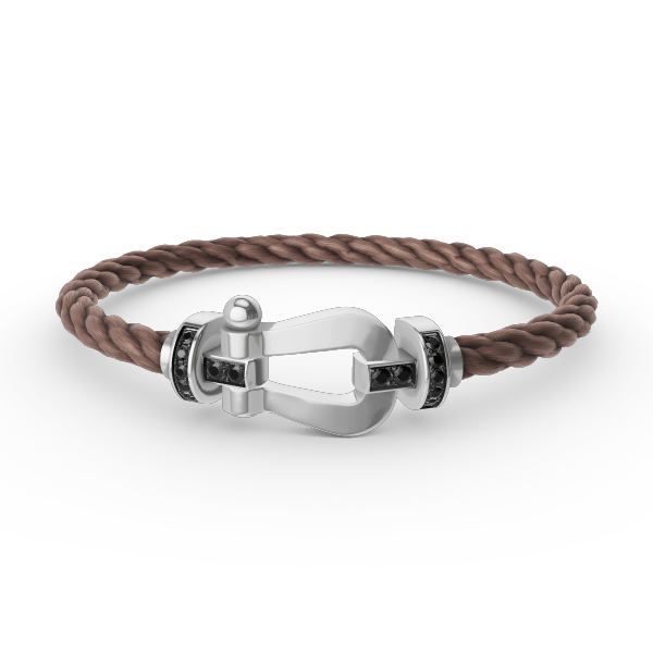 [Lumina]FORCE LARGE HORSESHOE BLACK DIAMOND BRACELET SILVER