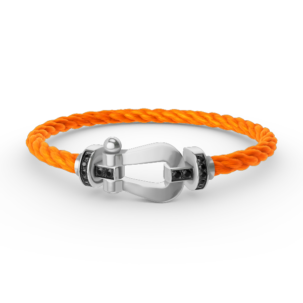 [Lumina]FORCE LARGE HORSESHOE BLACK DIAMOND BRACELET SILVER