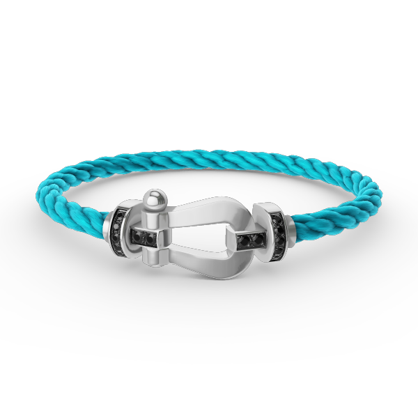 [Lumina]FORCE LARGE HORSESHOE BLACK DIAMOND BRACELET SILVER