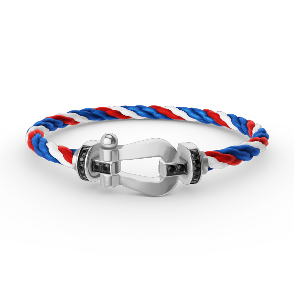 [Lumina]FORCE LARGE HORSESHOE BLACK DIAMOND BRACELET SILVER