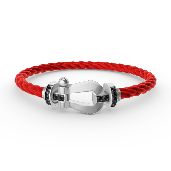 [Lumina]FORCE LARGE HORSESHOE BLACK DIAMOND BRACELET SILVER