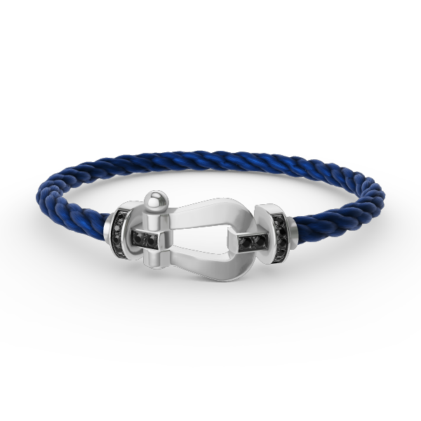 [Lumina]FORCE LARGE HORSESHOE BLACK DIAMOND BRACELET SILVER