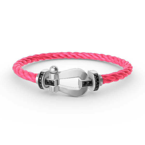 [Lumina]FORCE LARGE HORSESHOE BLACK DIAMOND BRACELET SILVER