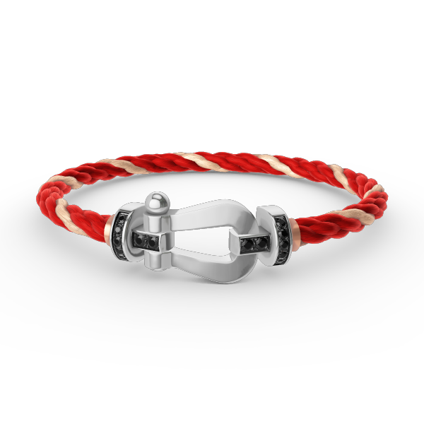 [Lumina]FORCE LARGE HORSESHOE BLACK DIAMOND BRACELET SILVER