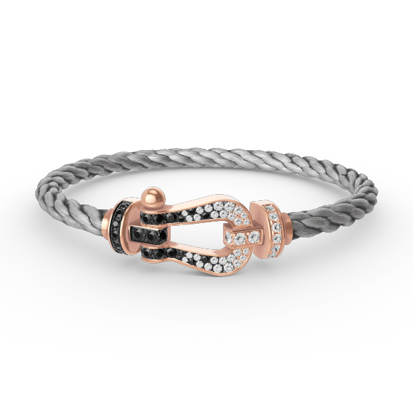 [Lumina]FORCE LARGE HORSESHOE BLACK WHITE DIAMOND BRACELET Lumina GOLD