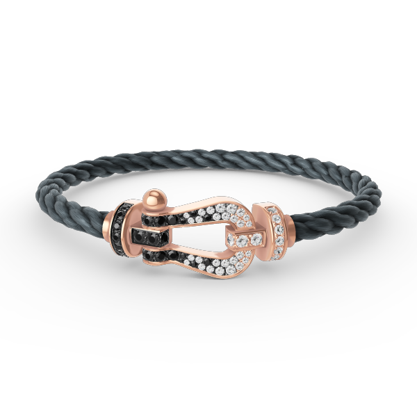 [Lumina]FORCE LARGE HORSESHOE BLACK WHITE DIAMOND BRACELET Lumina GOLD