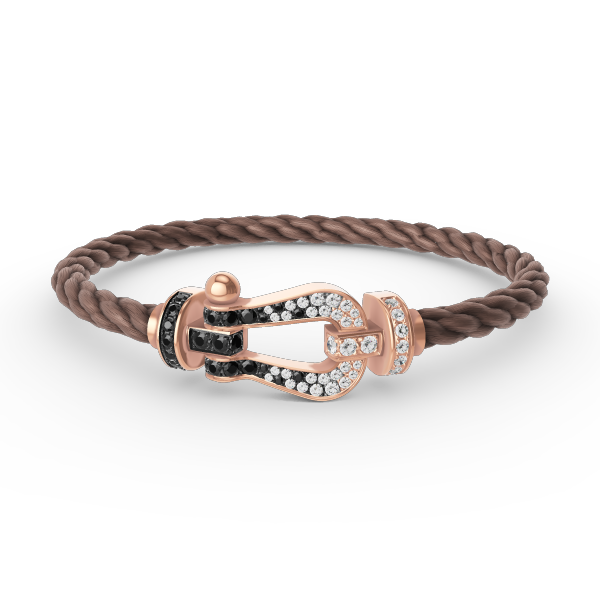 [Lumina]FORCE LARGE HORSESHOE BLACK WHITE DIAMOND BRACELET Lumina GOLD