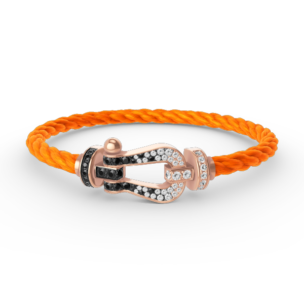 [Lumina]FORCE LARGE HORSESHOE BLACK WHITE DIAMOND BRACELET Lumina GOLD