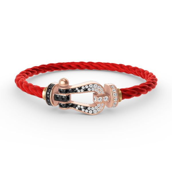 [Lumina]FORCE LARGE HORSESHOE BLACK WHITE DIAMOND BRACELET Lumina GOLD