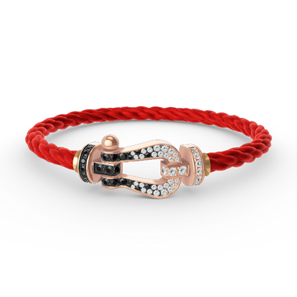 [Lumina]FORCE LARGE HORSESHOE BLACK WHITE DIAMOND BRACELET Lumina GOLD