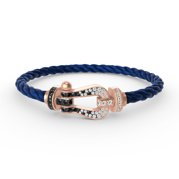 [Lumina]FORCE LARGE HORSESHOE BLACK WHITE DIAMOND BRACELET Lumina GOLD