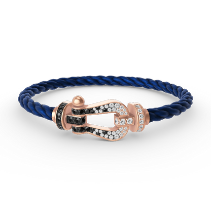 [Lumina]FORCE LARGE HORSESHOE BLACK WHITE DIAMOND BRACELET Lumina GOLD