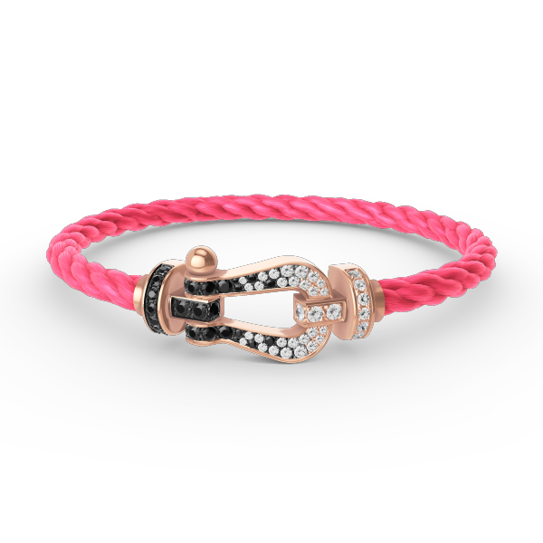 [Lumina]FORCE LARGE HORSESHOE BLACK WHITE DIAMOND BRACELET Lumina GOLD