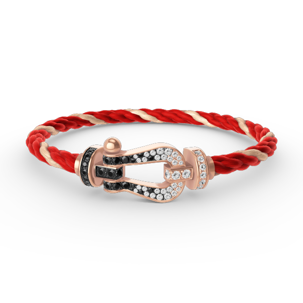 [Lumina]FORCE LARGE HORSESHOE BLACK WHITE DIAMOND BRACELET Lumina GOLD